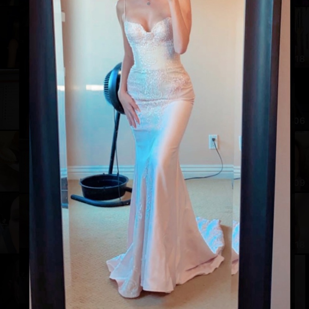 Baby pink bridesmaid/prom dress